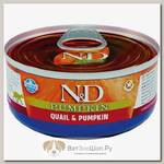 Влажный корм для кошек Farmina N&D Cat Quail & Pumpkin Adult, беззерновой, с перепелкой и тыквой