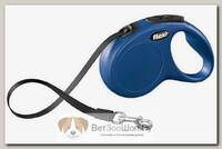 FLEXI New Classic M Tape 5 m Поводок-рулетка, лента, синий, до 25 кг