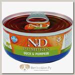 Влажный корм для кошек Farmina N&D Cat Duck & Pumpkin Adult, беззерновой, с уткой и тыквой
