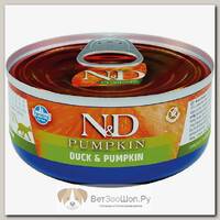 Влажный корм для кошек Farmina N&D Cat Duck & Pumpkin Adult, беззерновой, с уткой и тыквой