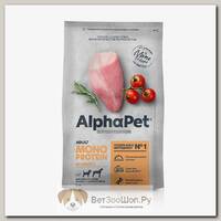 Сухой корм  ALPHAPET  MONOPROTEIN Adult для взрослых собак средних и крупных пород с индейкой