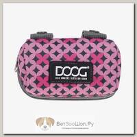 Сумка на поводок DOOG "Toto" неопреновая, розовая с узором