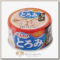 Корм влажный INABA CIAO TOROMI  для кошек, Куриное филе с тунцом кацуо и мальками ширасу