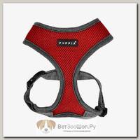 PUPPIA Шлейка для собак дышащая "Soft II", красно-серая
