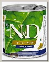 Влажный корм для собак Farmina N&D Prime Adult с ягненком и черникой