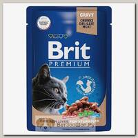 Влажный корм для кошек BRIT для стерилизованных кошек с куриной печенью в соусе