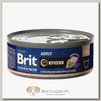Влажный корм для кошек BRIT Premium by Nature Cat Adult с кроликом