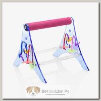 HAPPY BIRD Подставка для птиц, с минеральной жердью и игрушками, 20х18х2.5см
