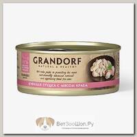 Влажный корм Grandorf для кошек, курица/краб
