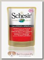 Schesir Влажный корм для кошек цыпленок с окунем