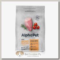 Сухой корм для взрослых собак мелких пород ALPHAPET Superpremium MONOPROTEIN Adult с индейкой