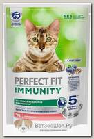 Сухой корм PERFECT FIT Immunity для кошек с говядиной, семенами льна и голубикой