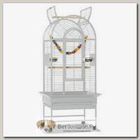 Клетка для птиц SkyRus "Birdcage Haiti Platinum", светло-серый, 86х76х161см