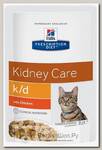 Влажный диетический корм Hill's Prescription Diet  K/D "Kidney Care" для кошек с курицей