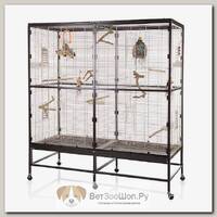 Клетка для малых и средних птиц SkyRus "Paradiso 150 ", Choco-Vanile, 150х65х161см