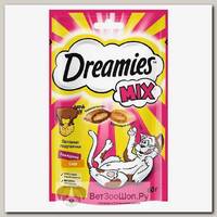 Лакомство Dreamies для кошек подушечки с говядиной и сыром