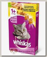 Сухой корм WHISKAS Вкусные подушечки для кошек с паштетом курица и индейка
