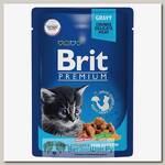 Влажный корм для котят BRIT с цыпленком в соусе