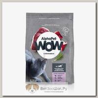 Cухой корм ALPHAPET WOW Adult  для взрослых домашних кошек с уткой и потрошками