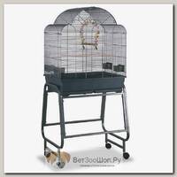 Клетка для малых и средних птиц SkyRus "Memphis II", тёмно-серая, 66х45х144см