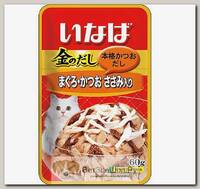Влажный корм Inaba для кошек Микс из тихоокеанского тунца с филе курицы и японского тунца-бонито