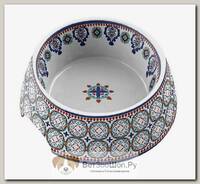 TARHONG Миска для животных "Moroccan", белая с рисунком