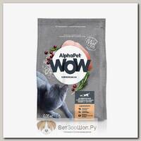 Cухой корм для взрослых стерилизованных кошек и котов ALPHAPET WOW Adult Sterilised c цыпленком