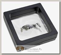 HappyROSS Брошь металлическая 3D "Конкур лошади", в коробке, 35х20мм