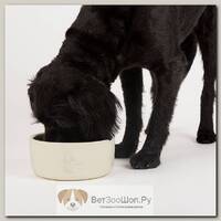 Миска керамическая для собак SCRUFFS "Icon Dog Food", кремовая