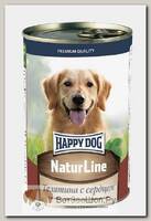 Консервы Happy Dog для взрослых собак телятина с сердцем
