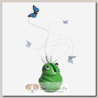 Интерактивная игрушка для кошек SkyRus "Лягушка", зелёная