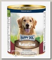 Консервы Happy Dog для взрослых собак телятина с сердцем,печенью и рубцом