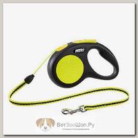 FLEXI New Classic Neon S Поводок-рулетка лента 5м до 15кг