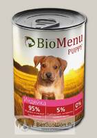 Влажный корм BIOMENU Puppy для щенков, индейка, 410г