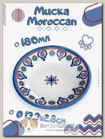 TARHONG Миска для животных "Moroccan", бело-синяя с рисунком